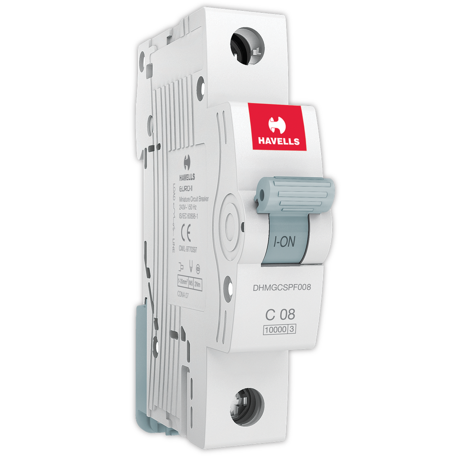 Havells Single Pole C Curve 6 A MCB White