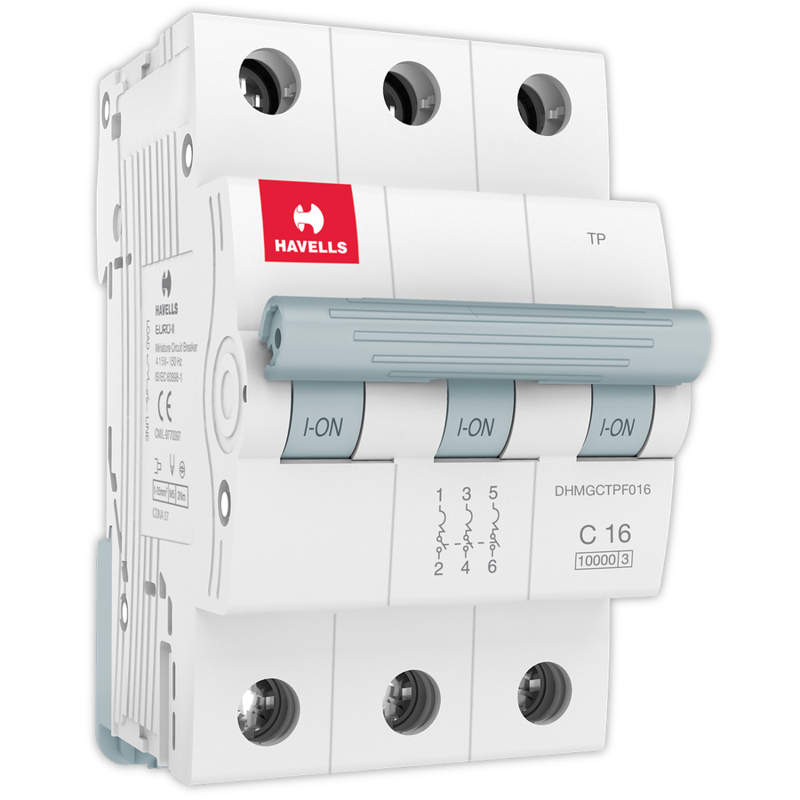 Havells Triple Pole C curve 16 A MCB White