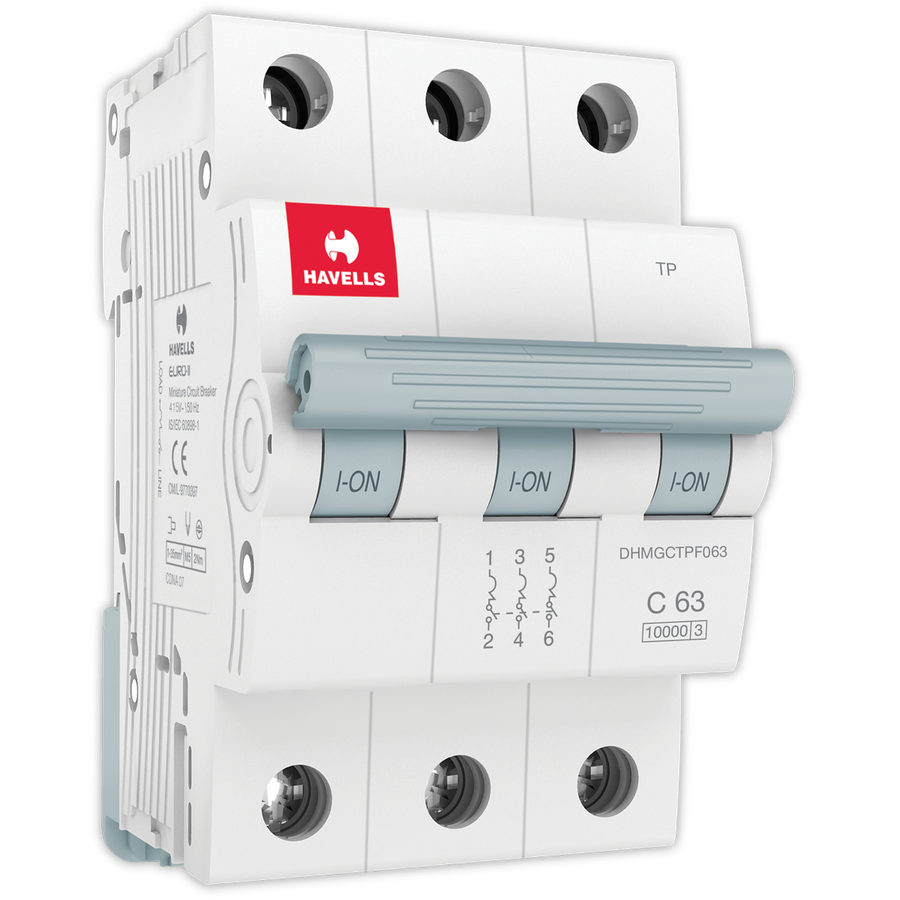 Havells Triple Pole C curve 63 A MCB White