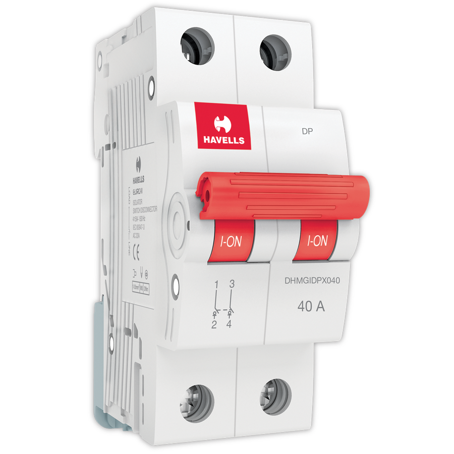 Havells 40 A DP MCB Isolator White