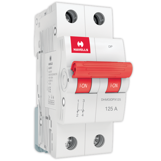 Havells 125 A DP MCB Isolator White