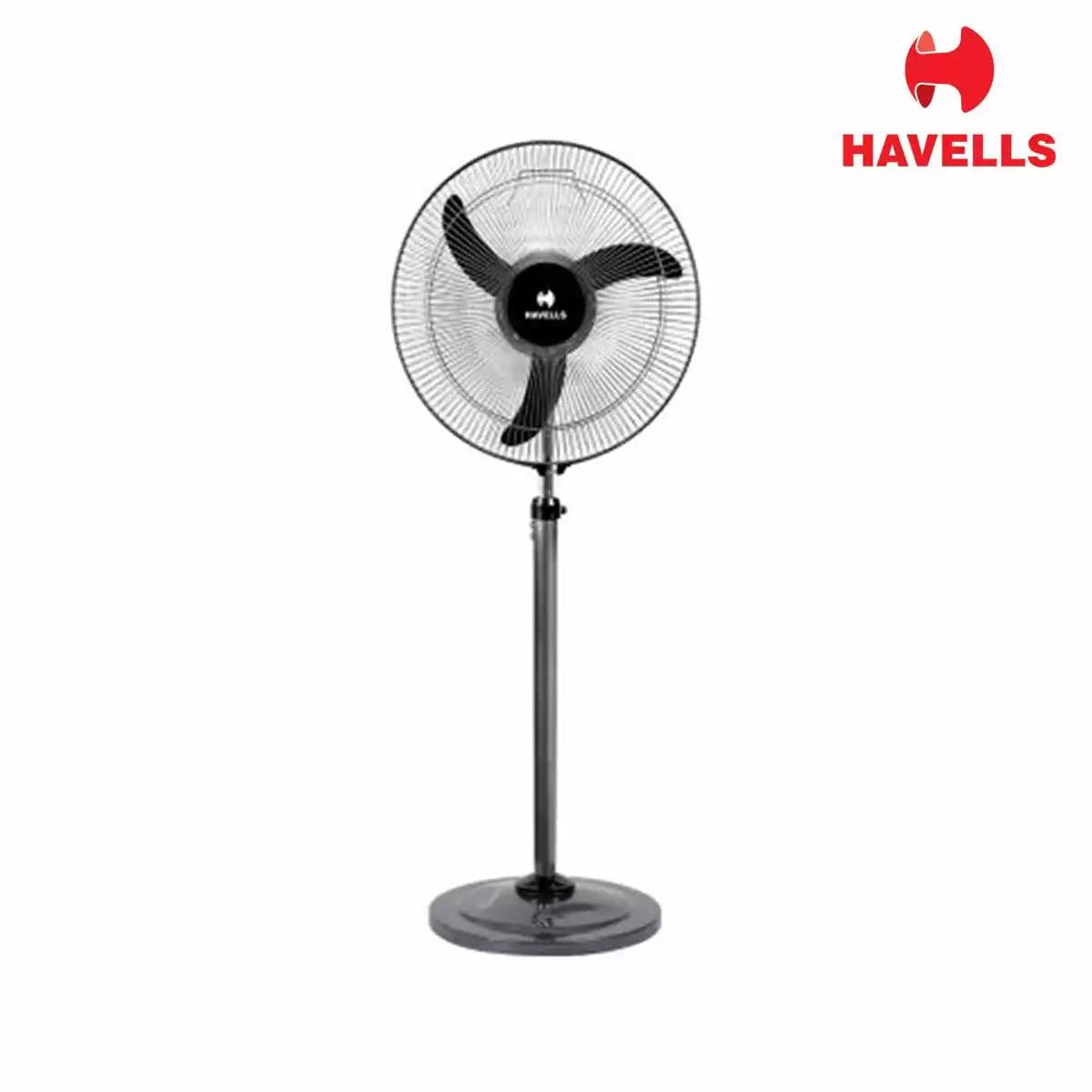 Havells Wind Storm Oxy Pedestal Fans Silver Grey 400 mm