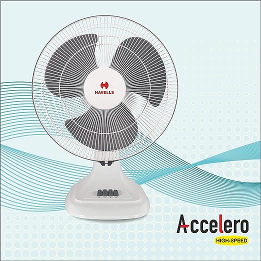 Havells Accelero HS  Table-Fan  White Red  400mm