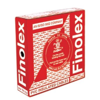 Finolex Flexible Cables Single Core (Unshealted)  4 Sqmm 100mtrs, Red