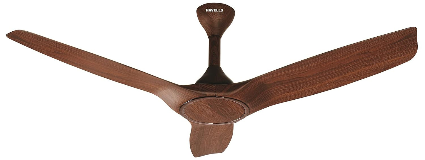 Havells Stealth I & ES Wood, Special Finish Ceiling Fan Walnut Cola Chrome 1200mm