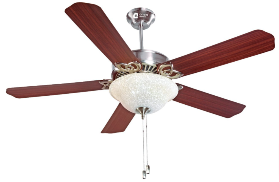 Orient Subaris Solo with Underlight Fans Brushed Nickle Walnut 1300 mm