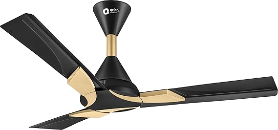 Orient Wendy with Remote Designer fans Metalic Black - Gold 1200 mm