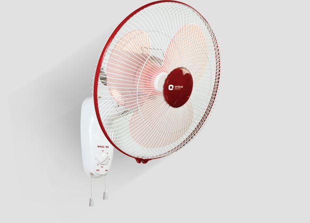 Orient Wall 44 Wall Fan Crimson Red & White 400mm