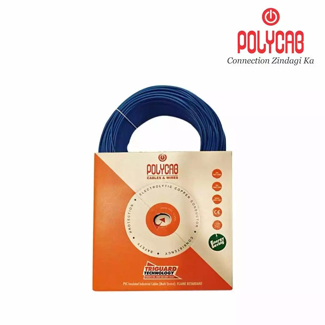 Polycab FRLF Wires 0.75 Sqmm Blue 300 Mtrs