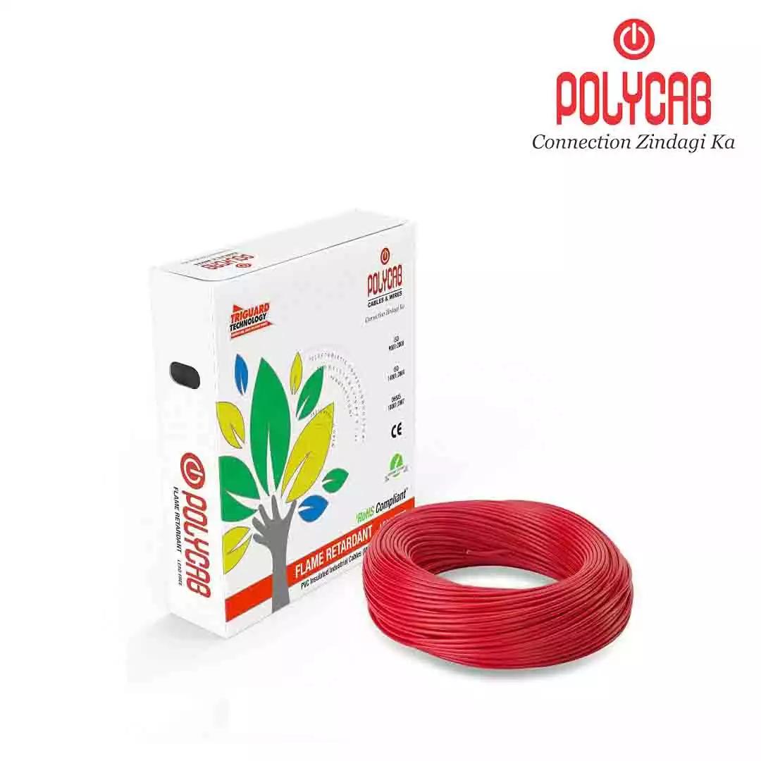 Polycab FRLF PVC Wires 1.5 Sqmm Red 180 Mtrs