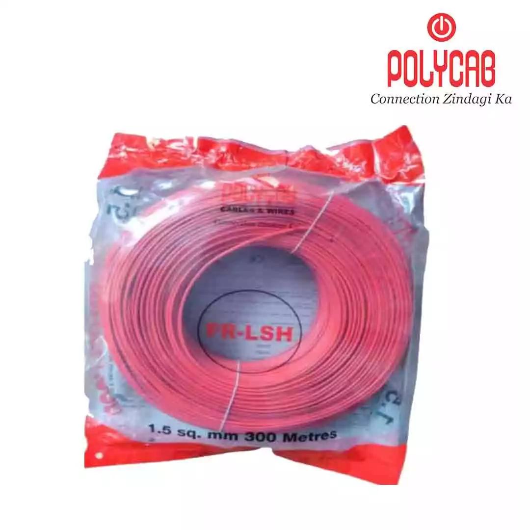 Polycab FRLSH Wires 0.75 Sqmm Red 300 Mtrs