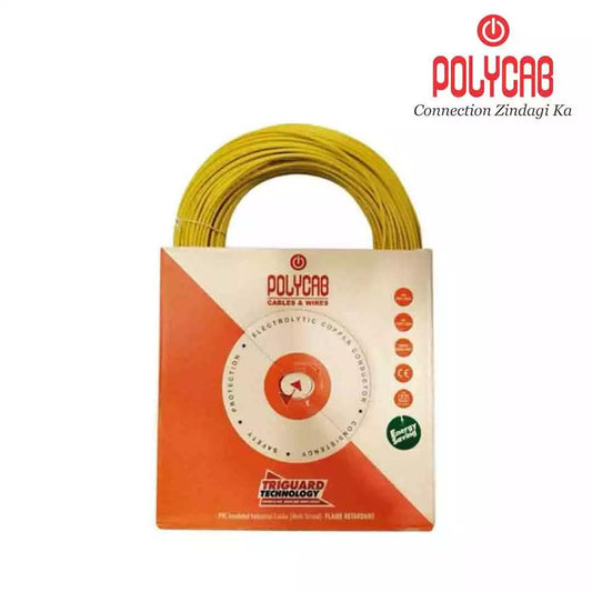 Polycab FRLF Wires 6 Sqmm Yelow 200 Mtrs