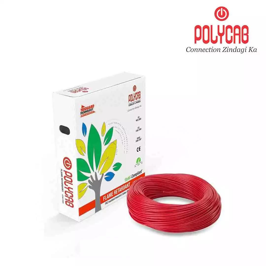 Polycab HFFR PVC Wires 1.5 Sqmm Red 90 Mtrs