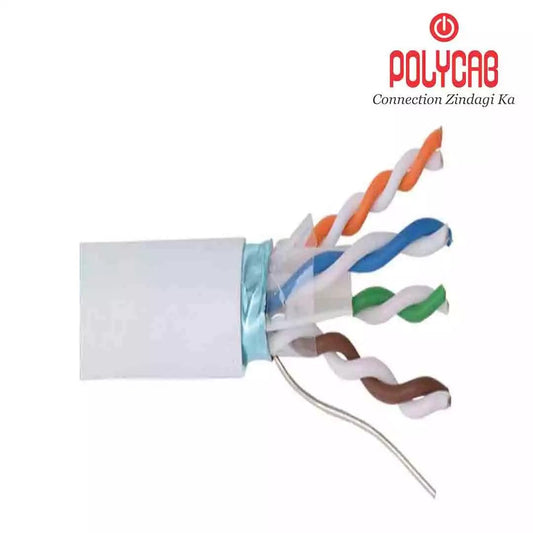 Polycab Telephone Cable 0.4 mm 3 Pair Grey 90 Mtrs