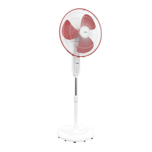 GM Pedestal Fan Livo Plus Red Black 400 mm