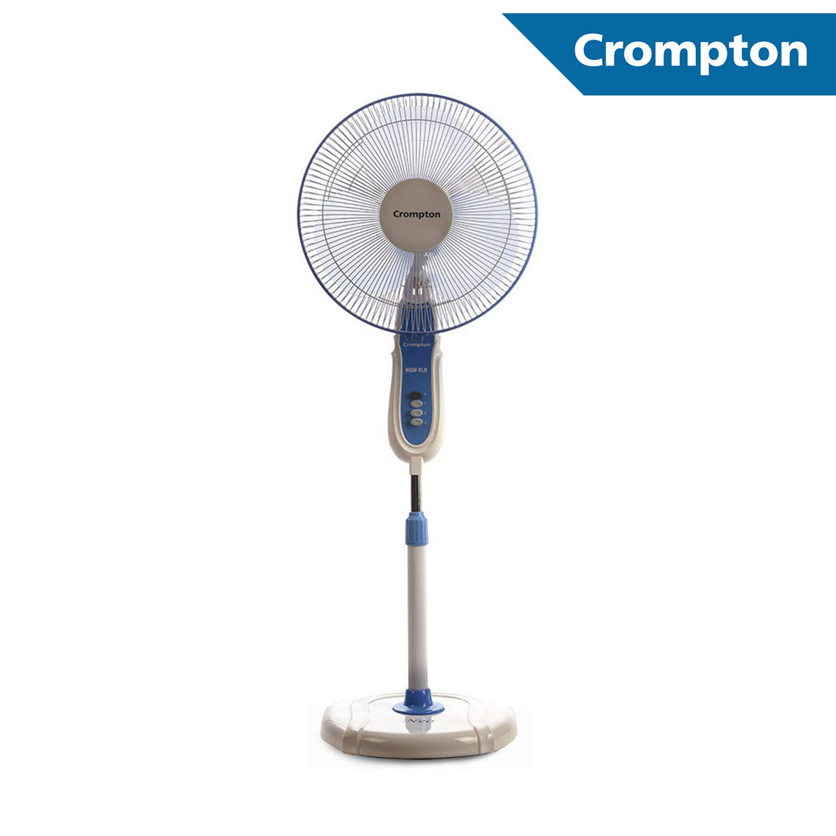 Crompton Pedestal Fan WM Hi Flo Neo KD White 400 mm