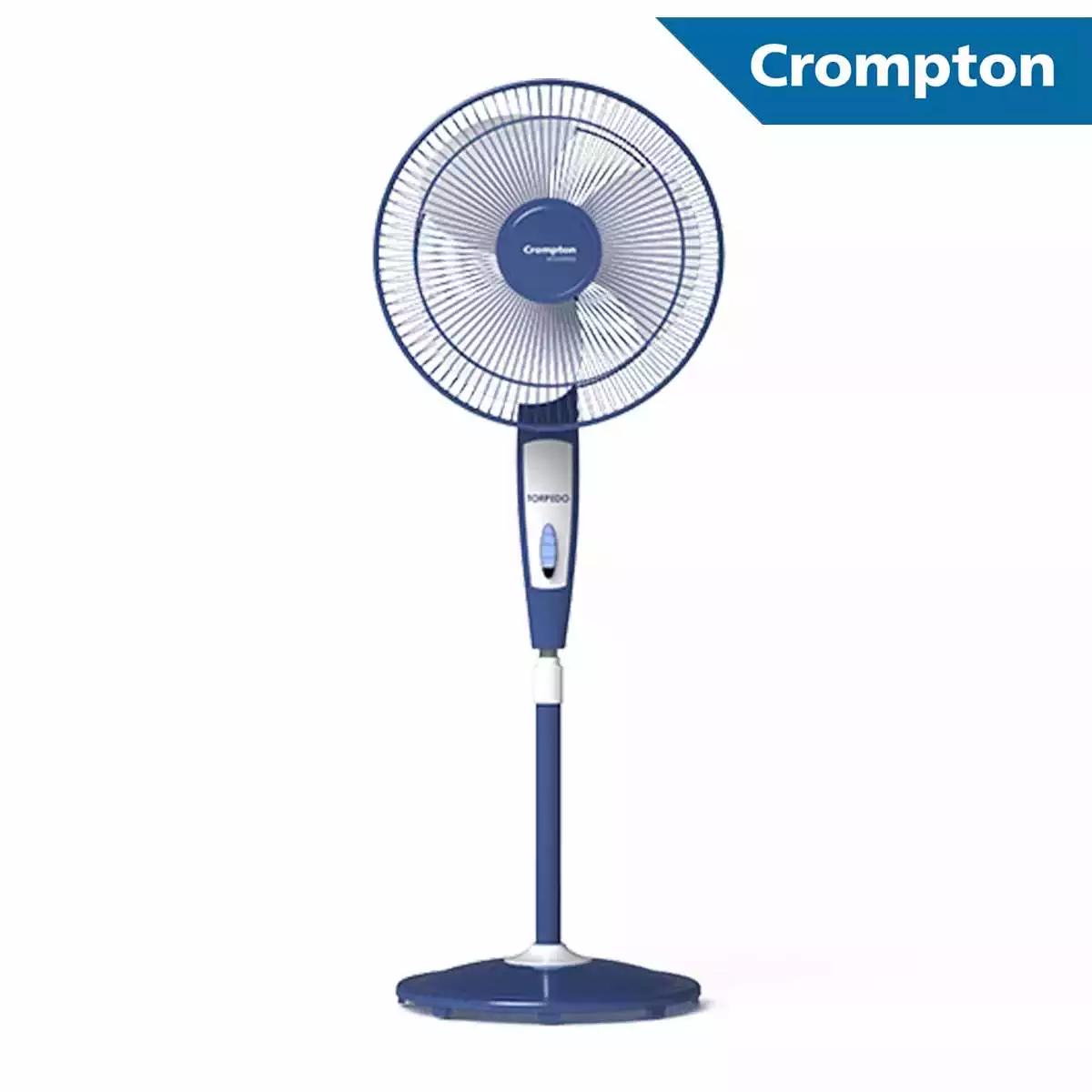 Crompton Pedestal Fans PF HS Torpedo Blue White 400 mm