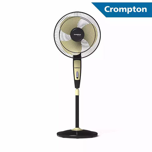 Crompton Pedestal Fans PF HS Torpedo Black Yellow 400 mm