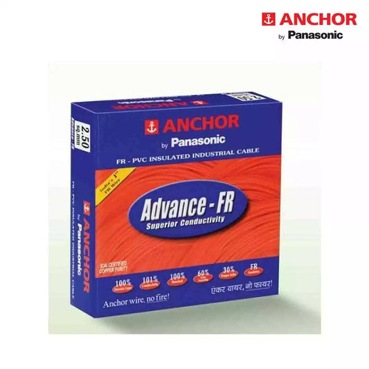 Anchor ADVANCE, FR, Wires, 1 Sqmm, Red, 180 Mtrs