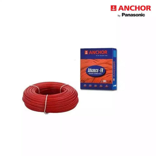 Anchor ADVANCE, FR, Wires, 1 Sqmm, Red, 90 Mtrs