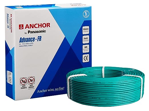 Anchor ADVANCE, FR,  Trade Wires, 1 Sqmm,  Green, 180 Mtrs