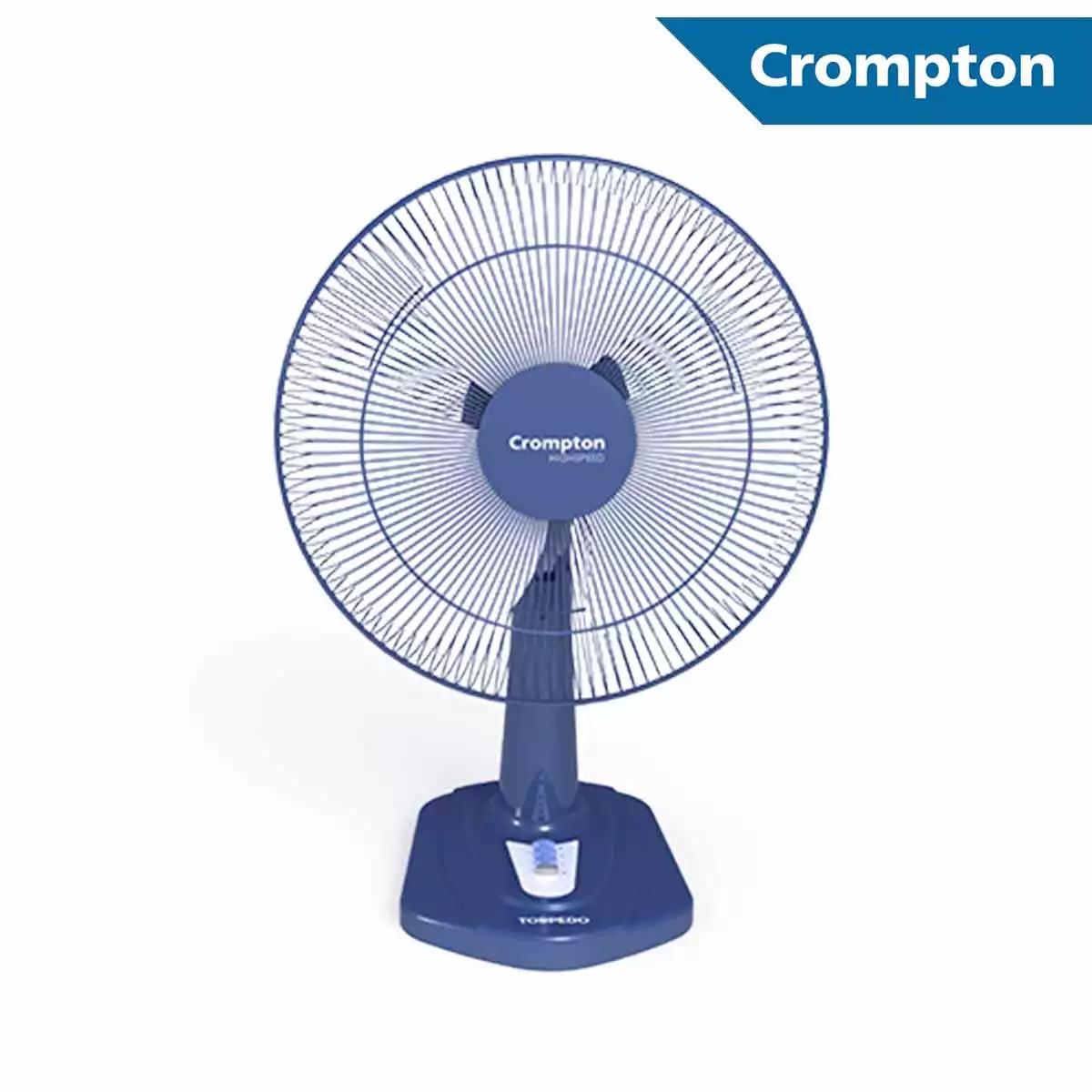 Crompton TPW Range (Portable) Table Fans TF HS Torpedo Blue White 400 mm