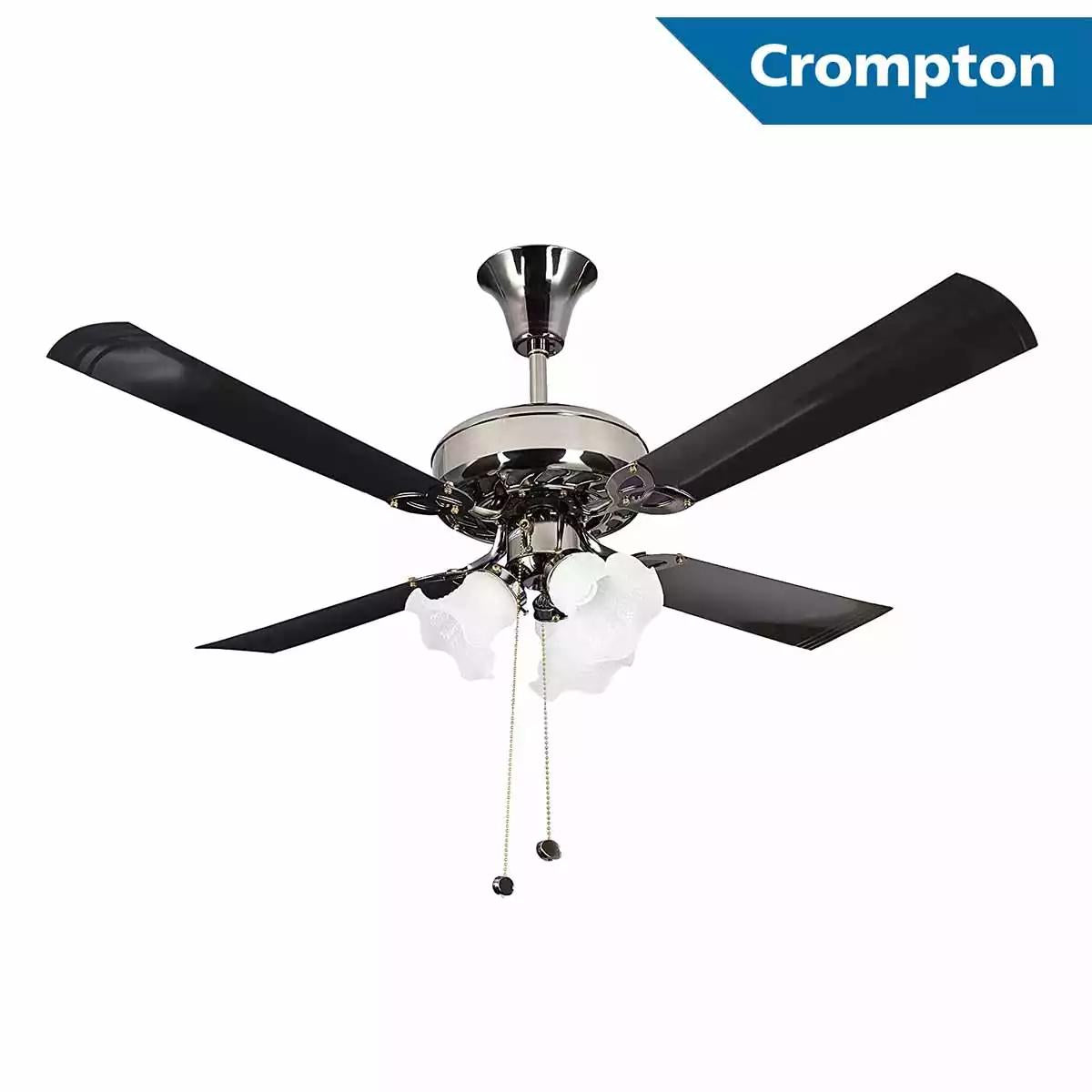 Crompton Super Premium Ceiling Fans Uranus Black Chrome 1235 mm