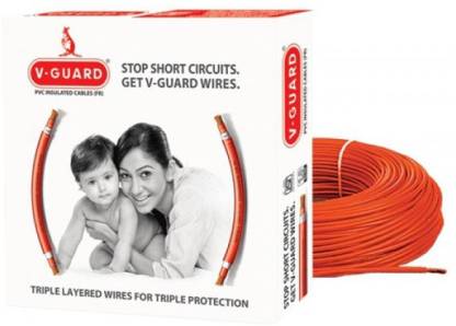 V-Guard FRLSH Wires 1.5 Sqmm Red 200 Mtrs