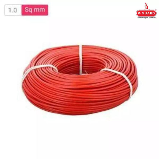 V-Guard FR-LSH Wires 1.0 Sqmm Red 200 Mtrs