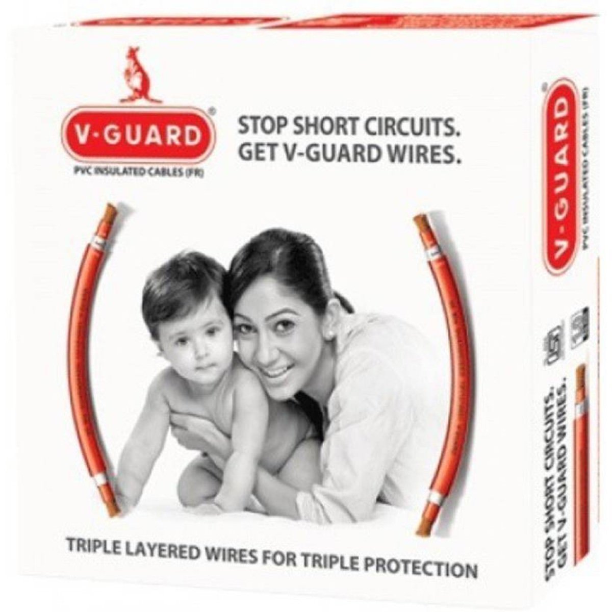 V-Guard FR Wires 1.5 Sqmm Black 200 Mtrs