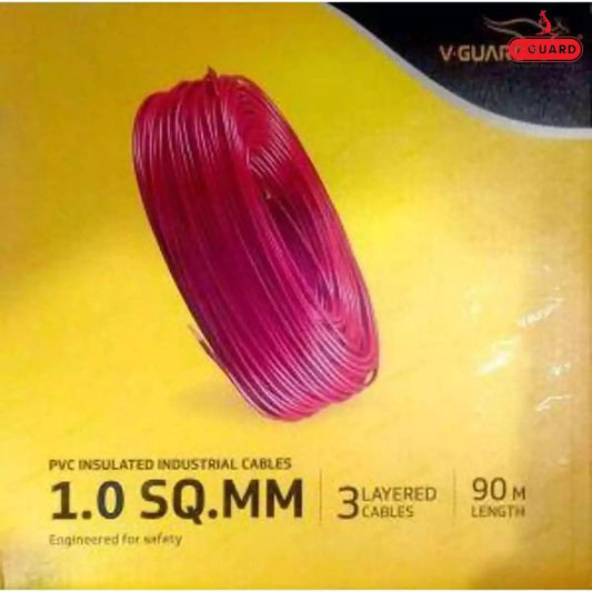 V-Guard Superio FR Wires 1.0 Sqmm Red 90 Mtrs