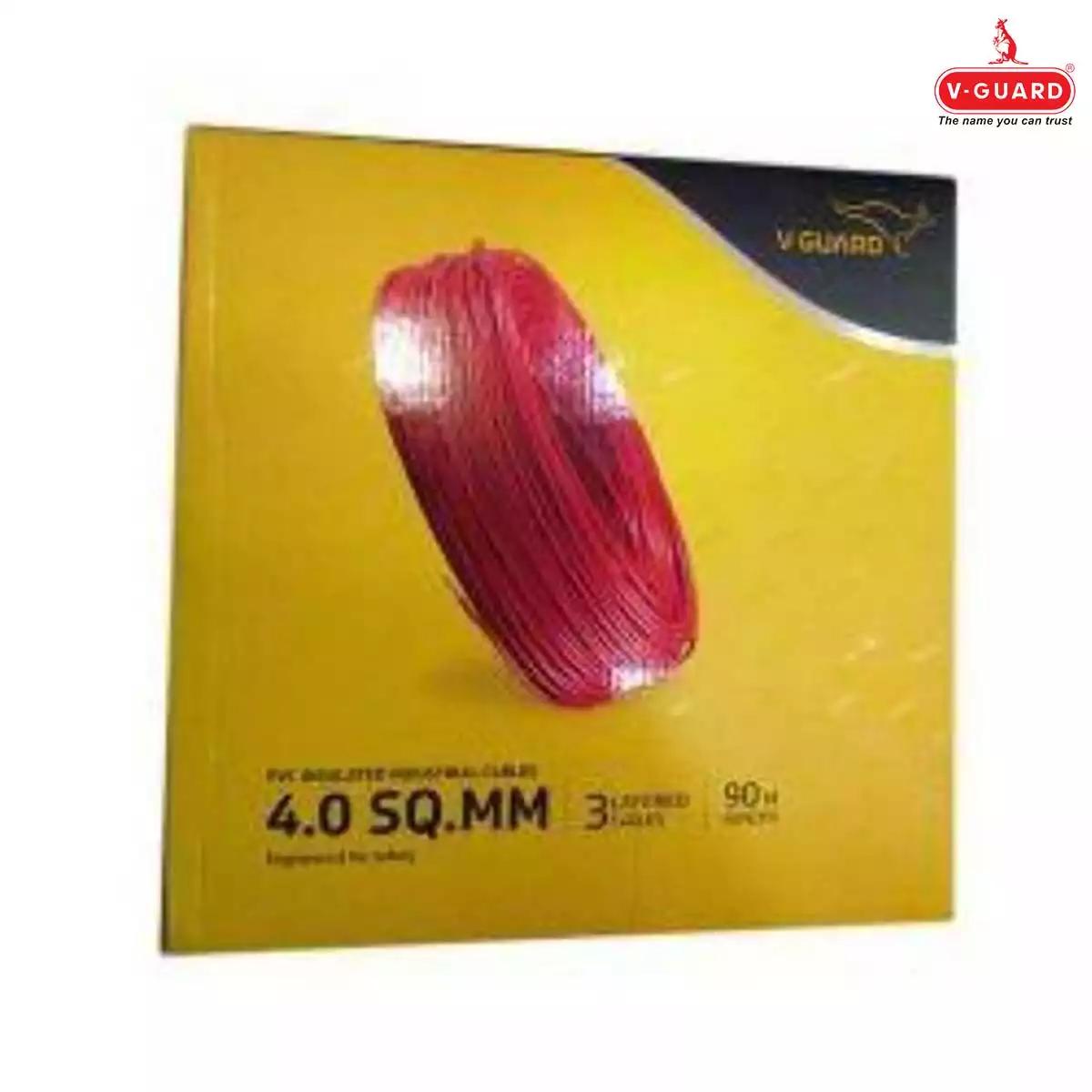 V-Guard Superio FR Wires 4.0 Sqmm Red 90 Mtrs