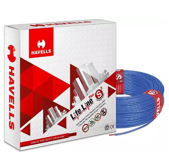 Havells Life Line  FR PVC Wires 2.5 Sqmm Blue 180 Mtrs