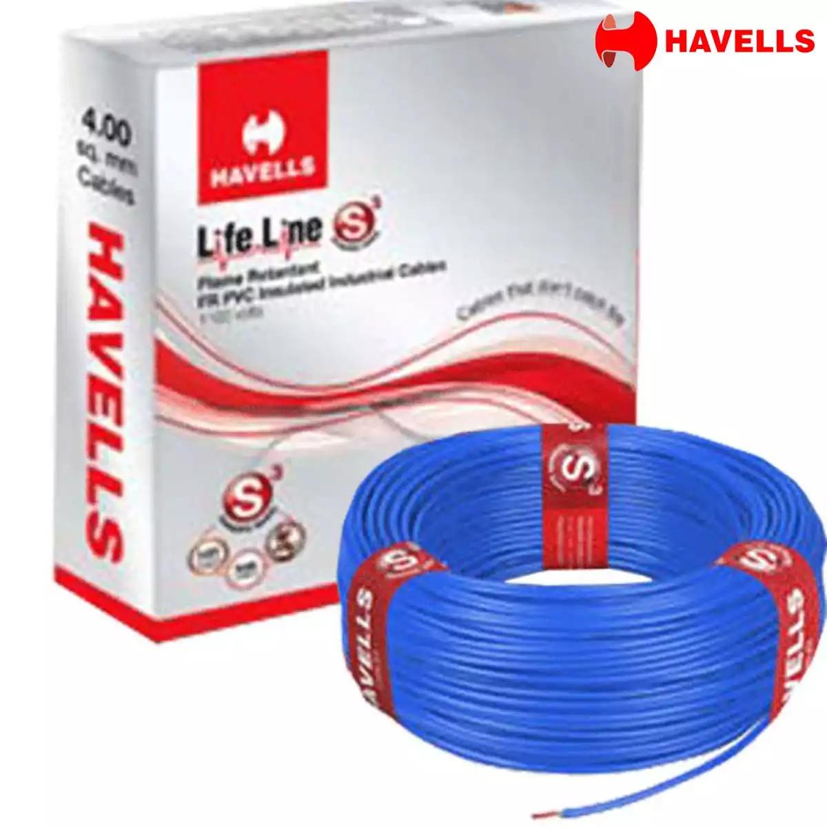 Havells Life Line  FR PVC Wires 1.5 Sqmm Blue 180 Mtrs