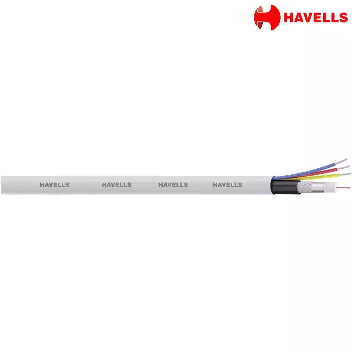 Havells CCTV Cable Wires 3 + 1 Grey 305 Mtrs