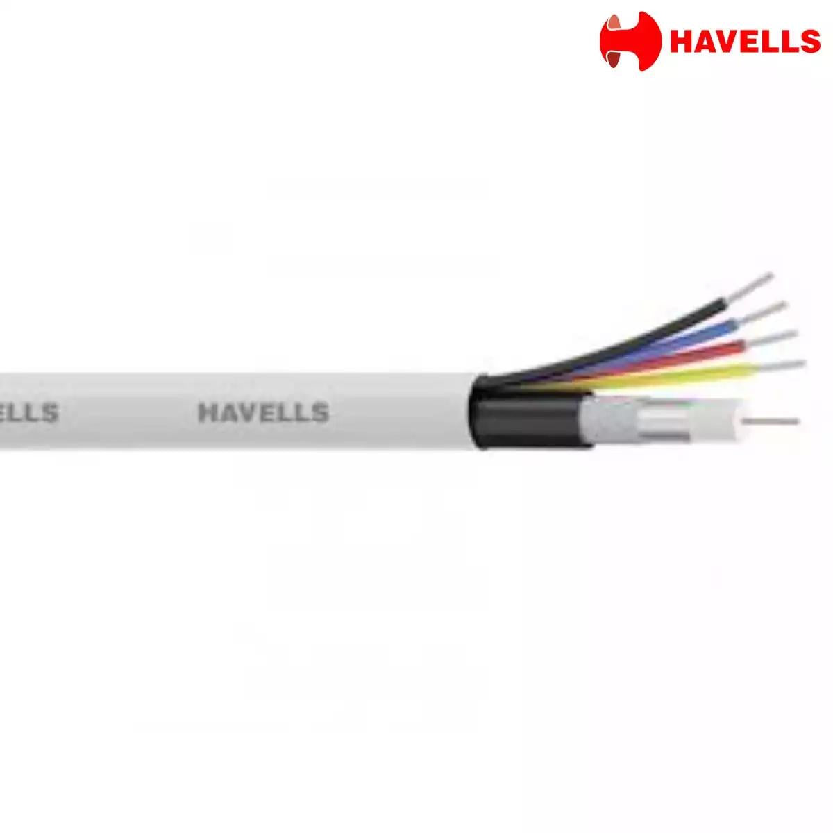 Havells CCTV Cable Wires 4 + 1 Grey 305 Mtrs