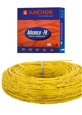 Anchor Advance FR Wires 1 Sqmm Yellow 90 Mtrs