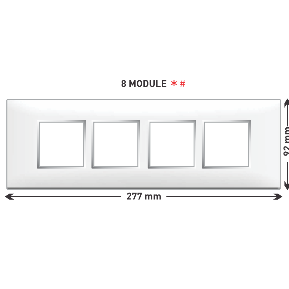 Lisha Turbo Cover Plates With Support Frames 2 M X 4 H Glossy Intel Ivory