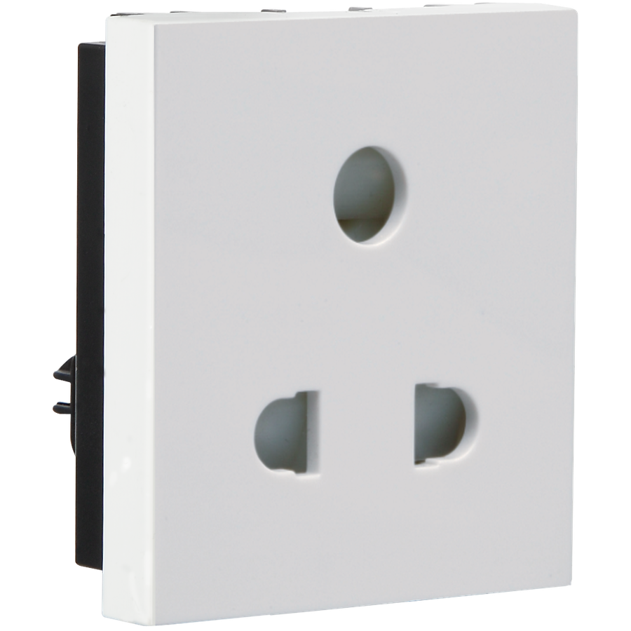 Havells Athena 6 A 3 Pin Shuttered Socket with ISI Chalk White