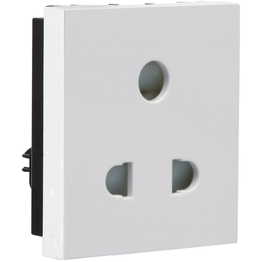 Havells Athena 6 A 3 Pin Shuttered Socket with ISI Chalk White