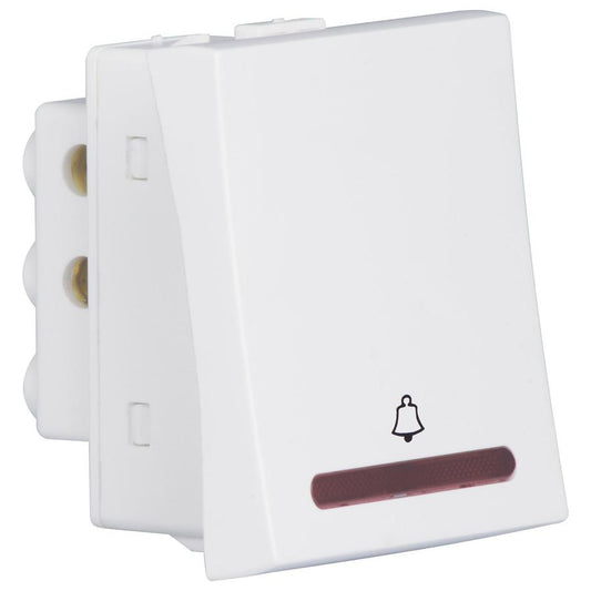 Havells Athena 10 A Mega Bell Push Indicator Chalk White