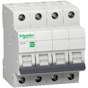 Schneider Electric Easy9 MCB B Curve 10kA 4 Pole 63A