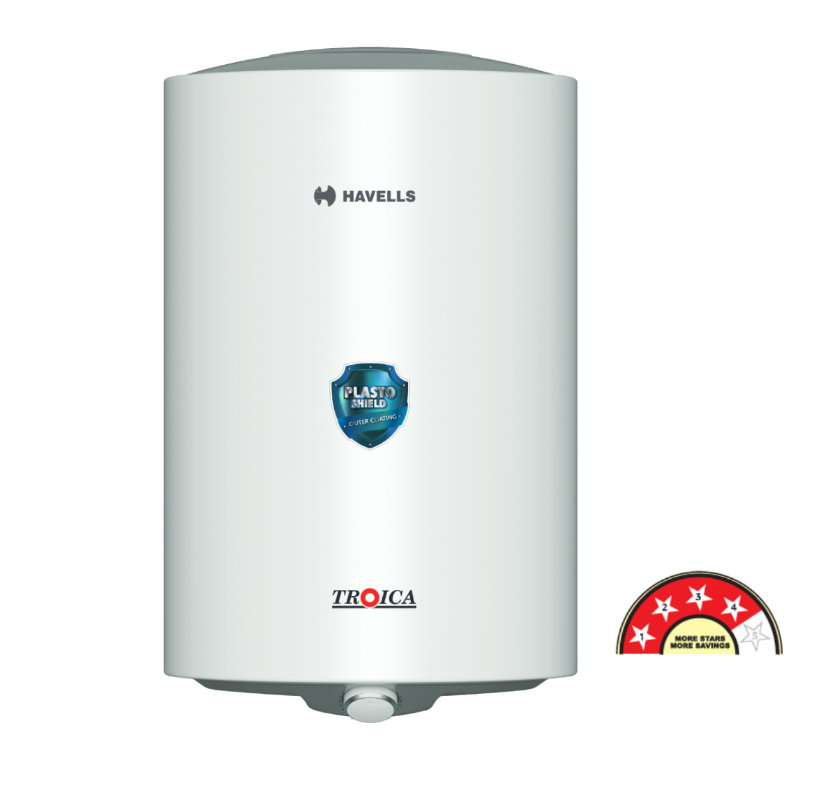 Havells Vertical-Storage-Water-Heater Troica 10L New White