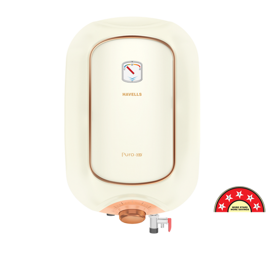 Havells Vertical-Storage-Water-Heater Puro Turbo DX 10L Ivory